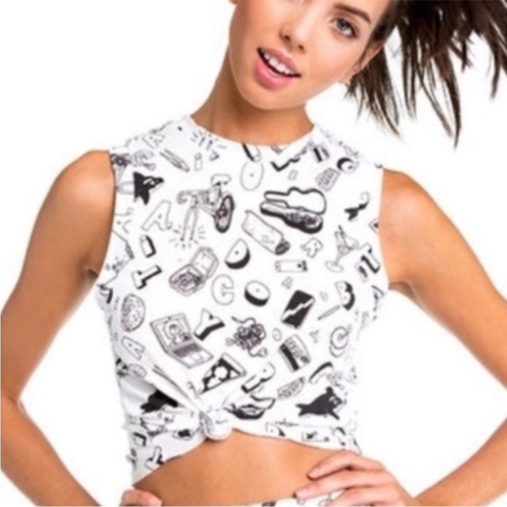 Wildfox Broad City Doodles T-Shirt NWT